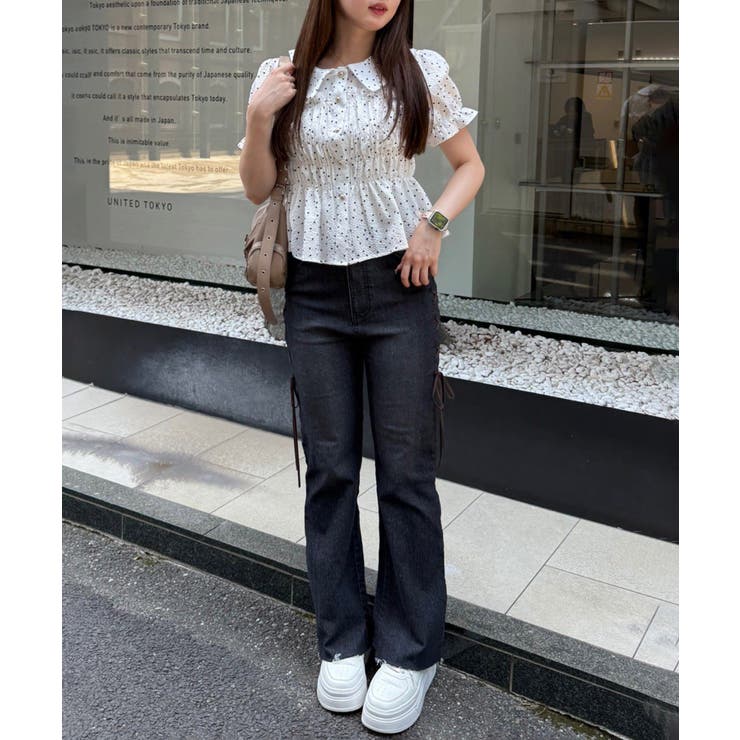 脇レースアップフレアパンツ | NICE CLAUP / OLIVE des OLIVE　OUTLET | 詳細画像25 