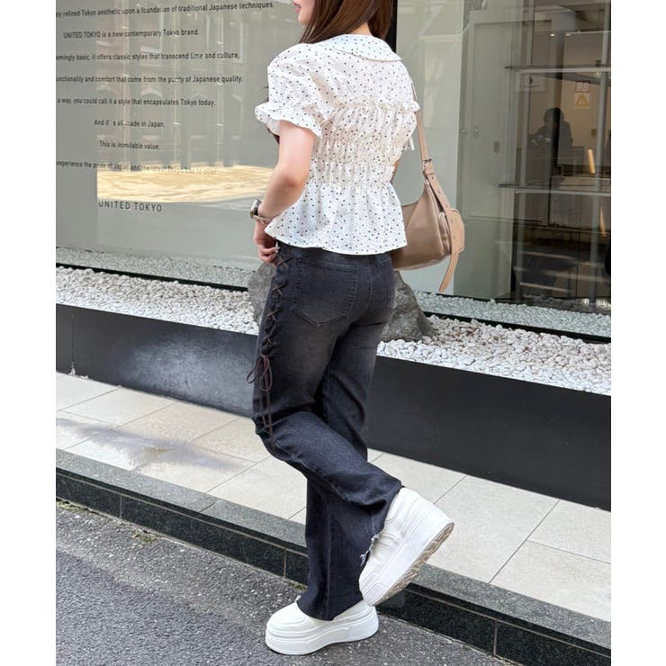 脇レースアップフレアパンツ | NICE CLAUP / OLIVE des OLIVE　OUTLET | 詳細画像26 