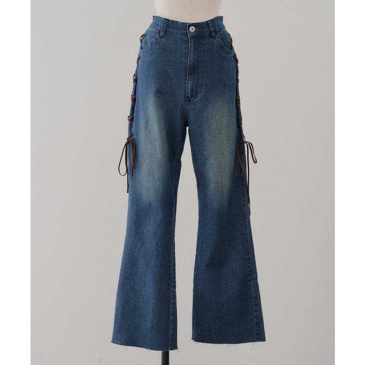 脇レースアップフレアパンツ | NICE CLAUP / OLIVE des OLIVE　OUTLET | 詳細画像31 