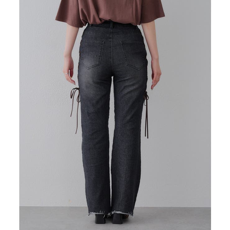 脇レースアップフレアパンツ | NICE CLAUP / OLIVE des OLIVE　OUTLET | 詳細画像35 