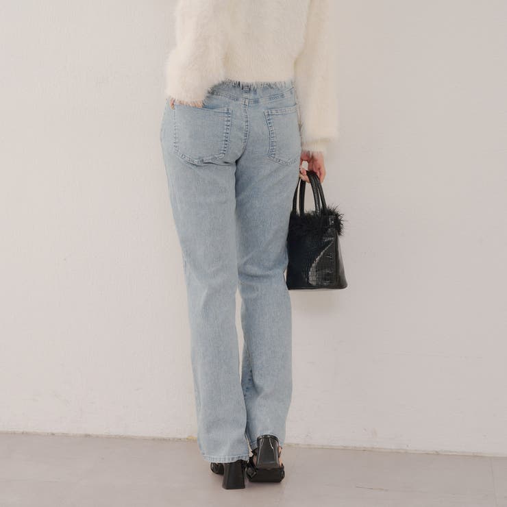 ストーン付デニムフレアパンツ | NICE CLAUP / OLIVE des OLIVE　OUTLET | 詳細画像6 