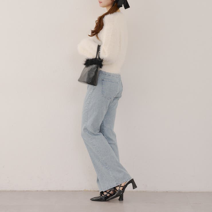 ストーン付デニムフレアパンツ | NICE CLAUP / OLIVE des OLIVE　OUTLET | 詳細画像10 