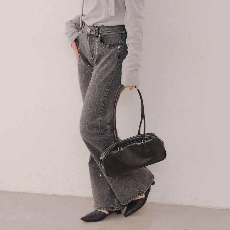 ストーン付デニムフレアパンツ | NICE CLAUP / OLIVE des OLIVE　OUTLET | 詳細画像15 