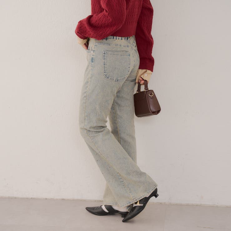 ストーン付デニムフレアパンツ | NICE CLAUP / OLIVE des OLIVE　OUTLET | 詳細画像25 