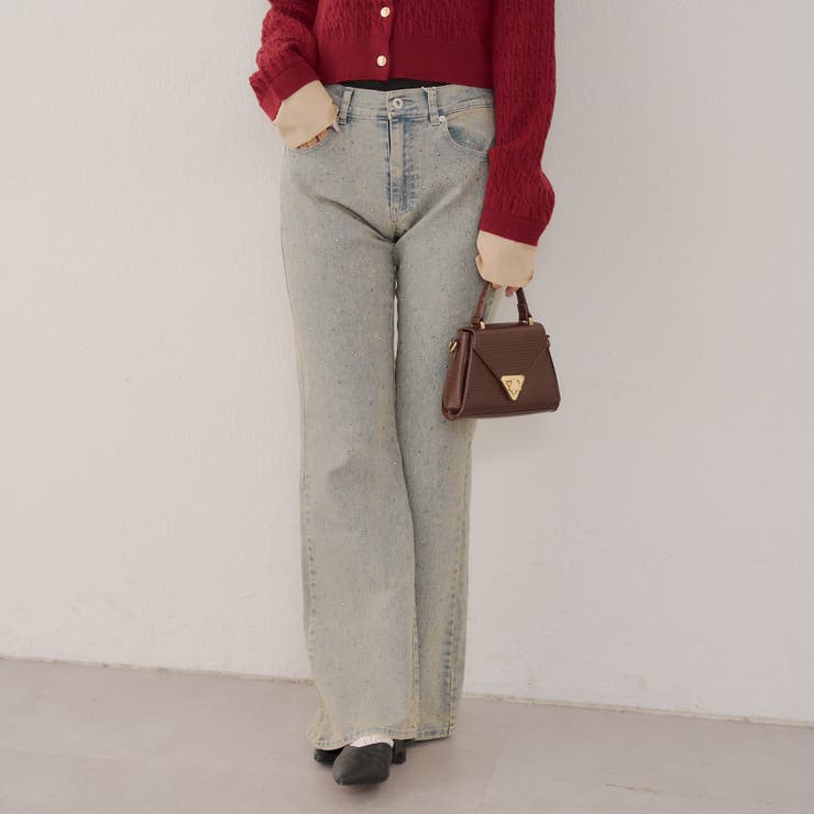 ストーン付デニムフレアパンツ | NICE CLAUP / OLIVE des OLIVE　OUTLET | 詳細画像26 