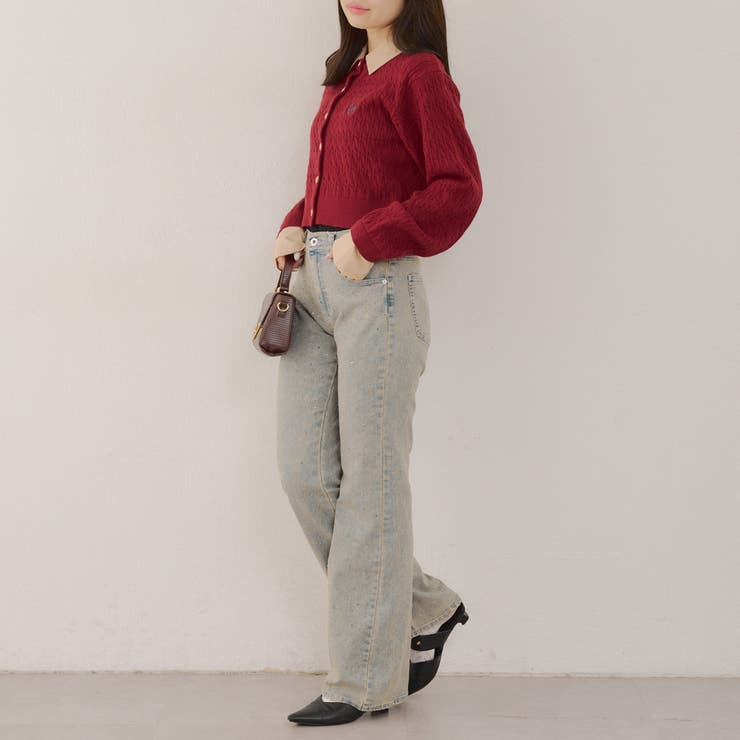 ストーン付デニムフレアパンツ | NICE CLAUP / OLIVE des OLIVE　OUTLET | 詳細画像28 