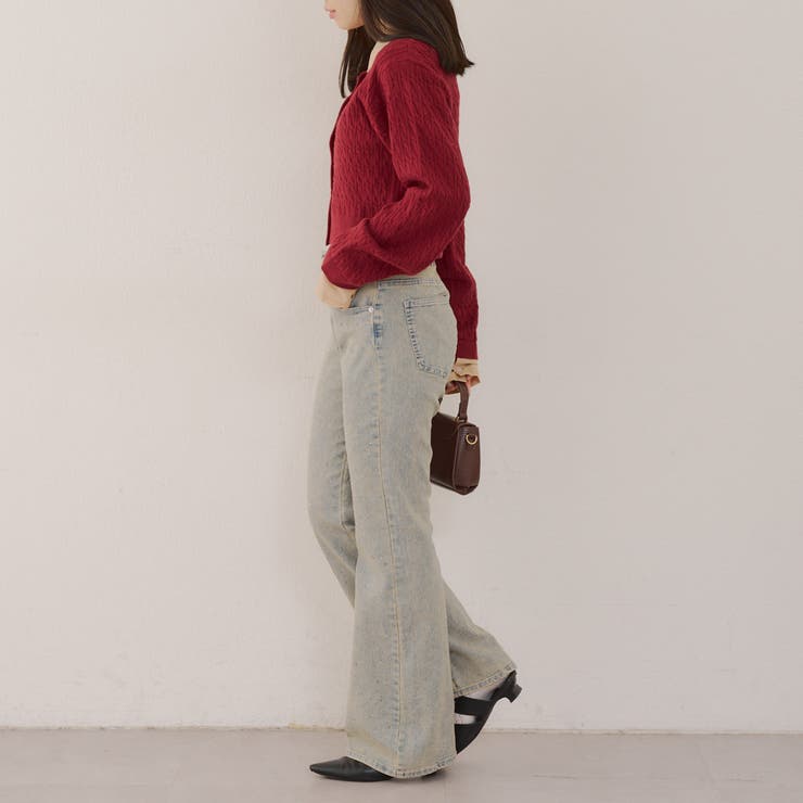 ストーン付デニムフレアパンツ | NICE CLAUP / OLIVE des OLIVE　OUTLET | 詳細画像29 