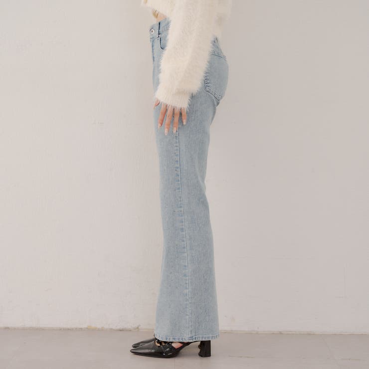 ストーン付デニムフレアパンツ | NICE CLAUP / OLIVE des OLIVE　OUTLET | 詳細画像32 