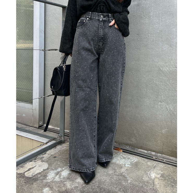 【サイズ展開あり】ストーン付デニムフレアパンツ | NICE CLAUP / OLIVE des OLIVE　OUTLET | 詳細画像10 