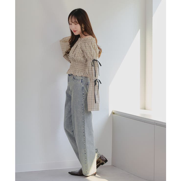 【サイズ展開あり】ストーン付デニムフレアパンツ | NICE CLAUP / OLIVE des OLIVE　OUTLET | 詳細画像21 