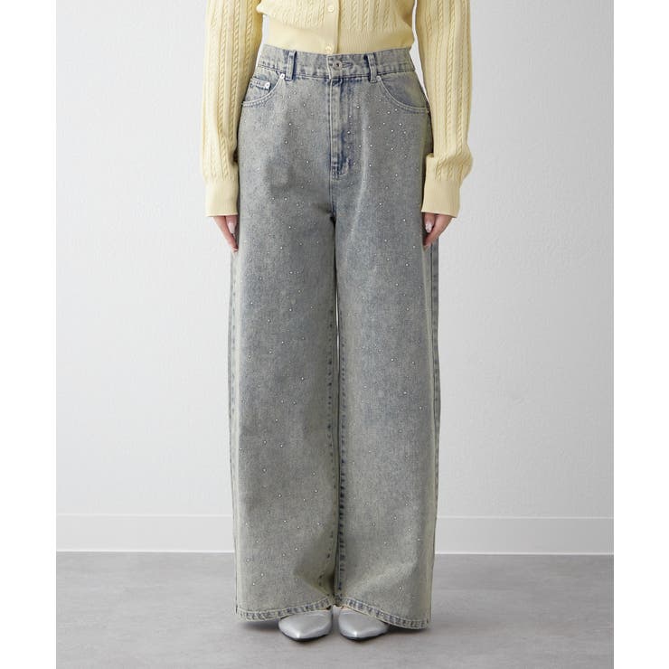 【サイズ展開あり】ストーン付デニムフレアパンツ | NICE CLAUP / OLIVE des OLIVE　OUTLET | 詳細画像22 