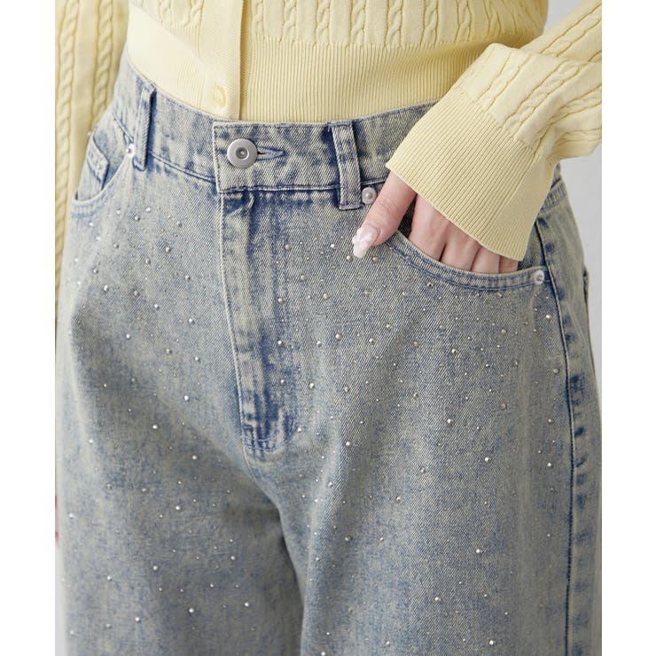 【サイズ展開あり】ストーン付デニムフレアパンツ | NICE CLAUP / OLIVE des OLIVE　OUTLET | 詳細画像27 