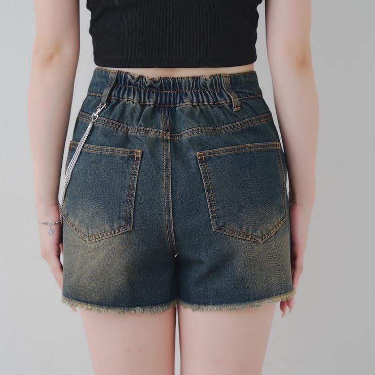 ハートチェーン付きショートパンツ[品番：OLOW0016860]｜RMAF NICE