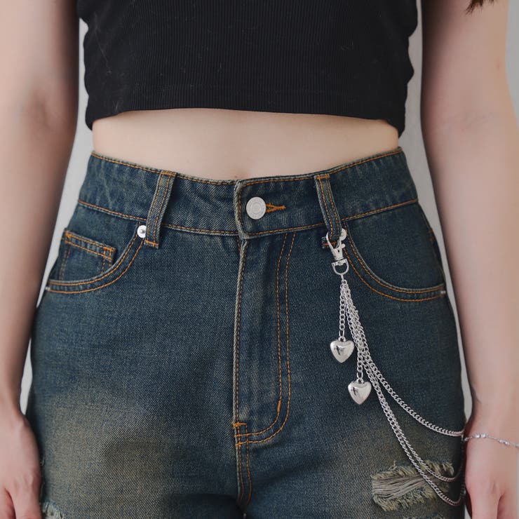 ハートチェーン付きショートパンツ[品番：OLOW0016860]｜RMAF NICE