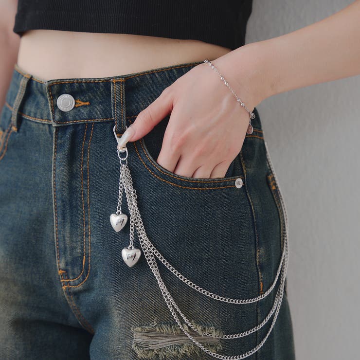 ハートチェーン付きショートパンツ[品番：OLOW0016860]｜RMAF NICE