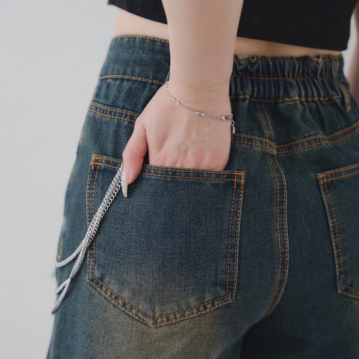 ハートチェーン付きショートパンツ[品番：OLOW0016860]｜RMAF NICE