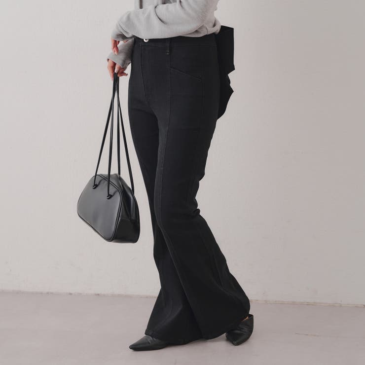 【3サイズ展開】後ろ姿まで可愛い、リボンデニムフレアパンツ | RMAF　NICE CLAUP / OLIVE des OLIVE | 詳細画像36 