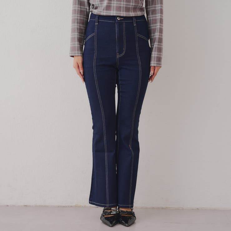 【3サイズ展開】後ろ姿まで可愛い、リボンデニムフレアパンツ | RMAF　NICE CLAUP / OLIVE des OLIVE | 詳細画像80 