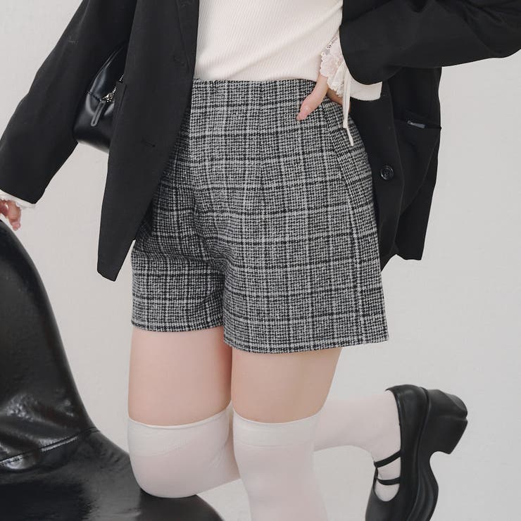 アイボリー | 【ツイードコレクション】チェックショートパンツ | RMAF　NICE CLAUP / OLIVE des OLIVE