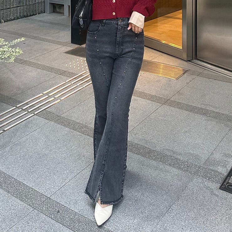 【2サイズ展開】スタッズセミフレアデニム | RMAF　NICE CLAUP / OLIVE des OLIVE | 詳細画像19 