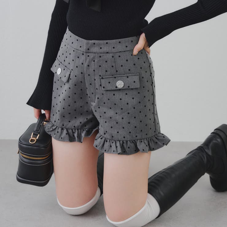 裾フリルショートパンツ | RMAF　NICE CLAUP / OLIVE des OLIVE | 詳細画像2 