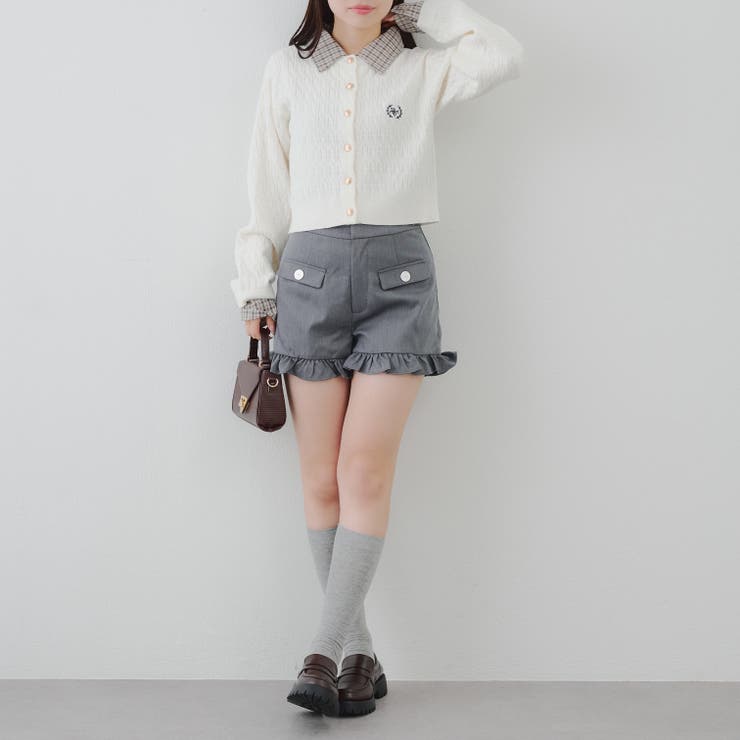 裾フリルショートパンツ[品番：OLOW0016889]｜RMAF NICE CLAUP / OLIVE