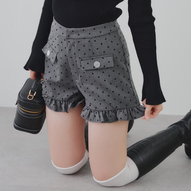 ドット | 裾フリルショートパンツ | RMAF　NICE CLAUP / OLIVE des OLIVE