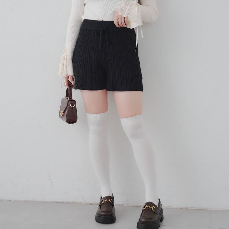 ケーブル編みニットショートパンツ | RMAF　NICE CLAUP / OLIVE des OLIVE | 詳細画像2 