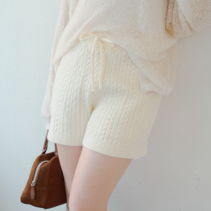 ケーブル編みニットショートパンツ | RMAF　NICE CLAUP / OLIVE des OLIVE | 詳細画像19 