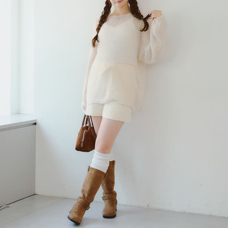 ケーブル編みニットショートパンツ | RMAF　NICE CLAUP / OLIVE des OLIVE | 詳細画像21 