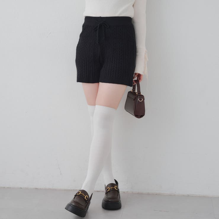 ケーブル編みニットショートパンツ | RMAF　NICE CLAUP / OLIVE des OLIVE | 詳細画像3 