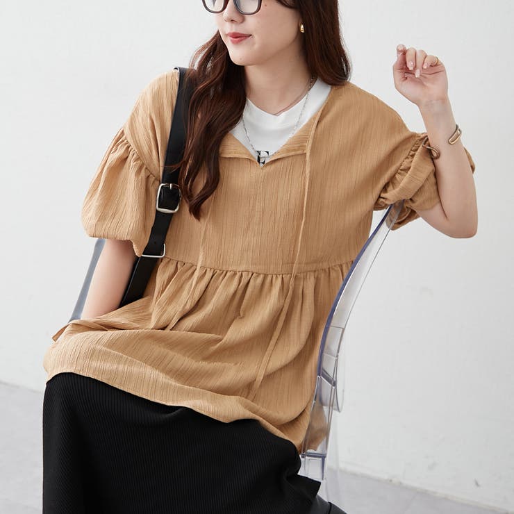 ベージュ | 大人前後2WAYチュニック | NICE CLAUP / OLIVE des OLIVE　OUTLET