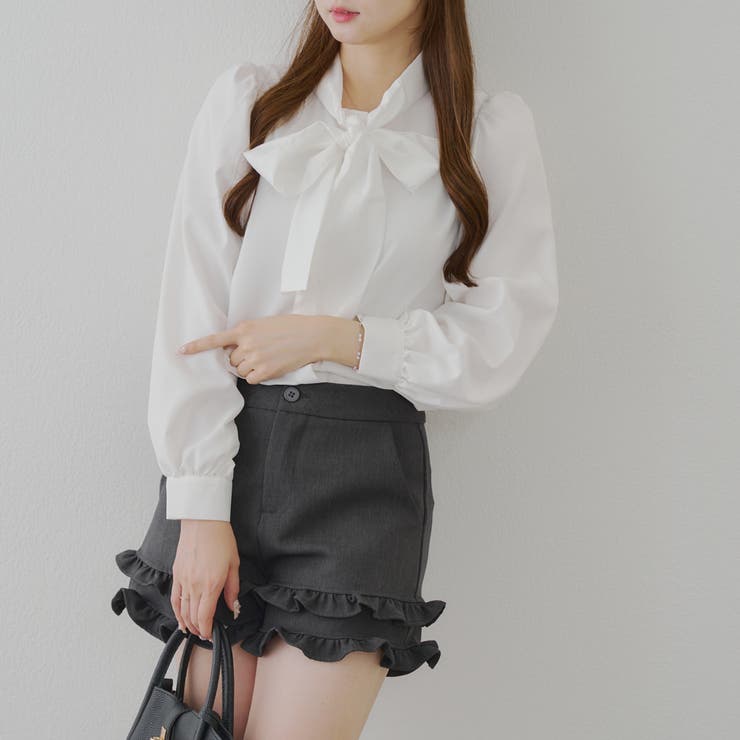 オフ | リボンタイブラウス | NICE CLAUP / OLIVE des OLIVE　OUTLET