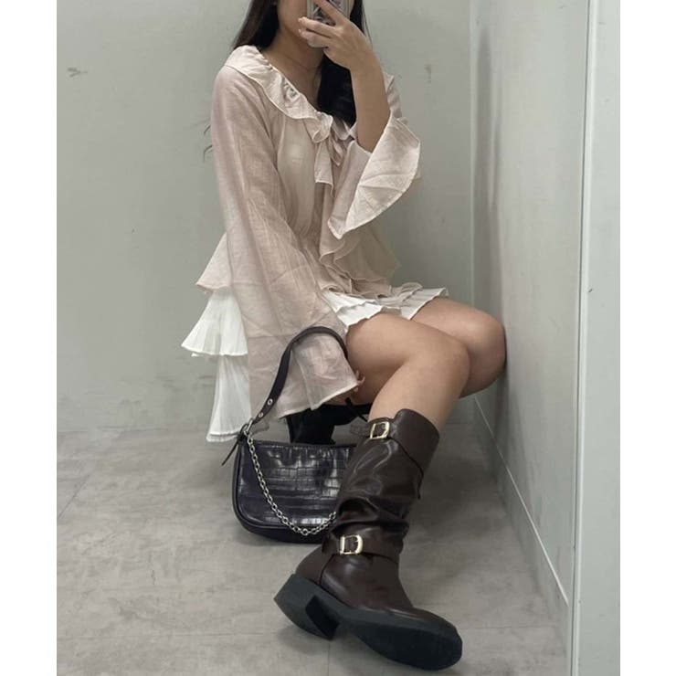 楊柳シアーラッフルブラウス | RMAF　NICE CLAUP / OLIVE des OLIVE | 詳細画像16 