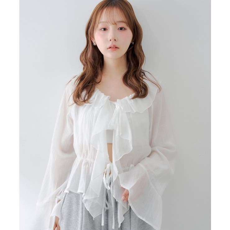楊柳シアーラッフルブラウス | RMAF　NICE CLAUP / OLIVE des OLIVE | 詳細画像22 