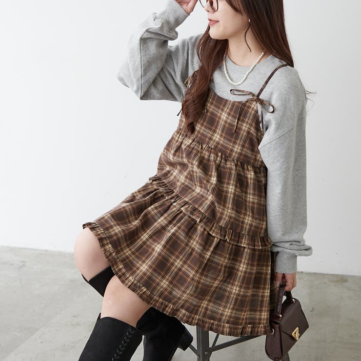 ティアードキャミチュニック[品番：NCLW0016639]｜NICE CLAUP / OLIVE