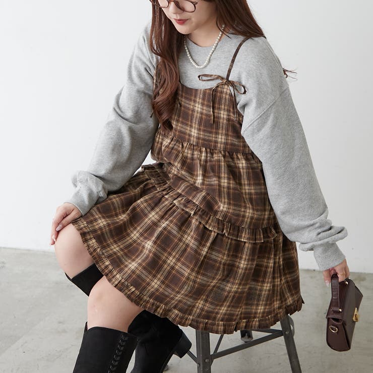 ティアードキャミチュニック[品番：NCLW0016639]｜NICE CLAUP / OLIVE