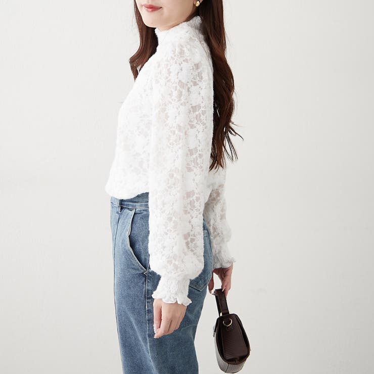 プチハイシャーリングブラウス | NICE CLAUP / OLIVE des OLIVE　OUTLET | 詳細画像6 