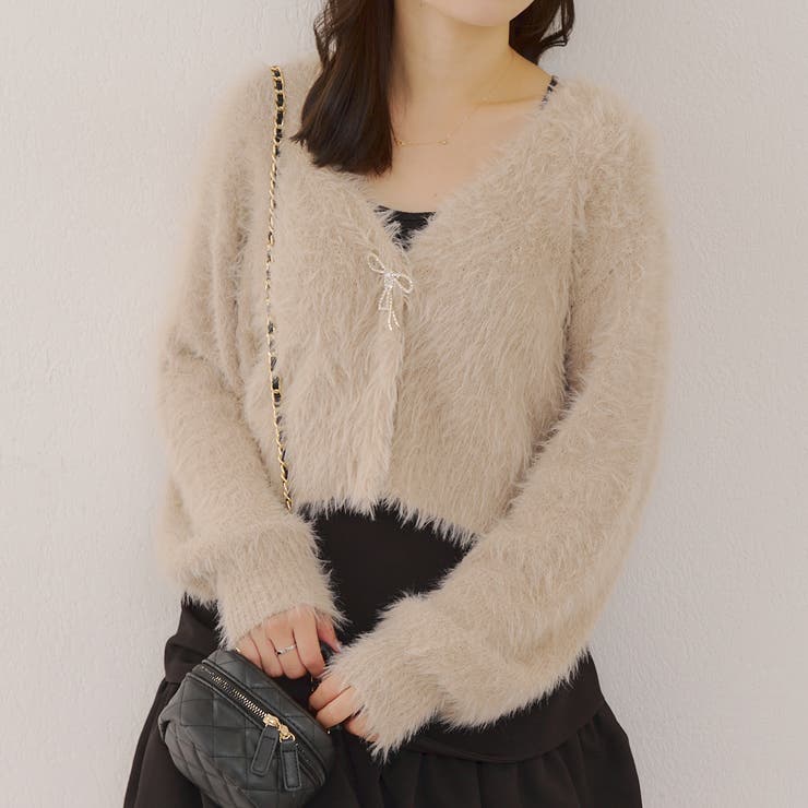 シャギーショートカーディガン | RMAF　NICE CLAUP / OLIVE des OLIVE | 詳細画像10 