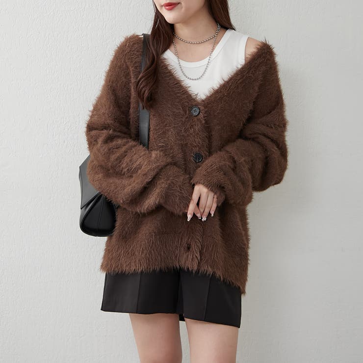 シャギーロングカーディガン[品番：OLOW0016218]｜RMAF NICE CLAUP