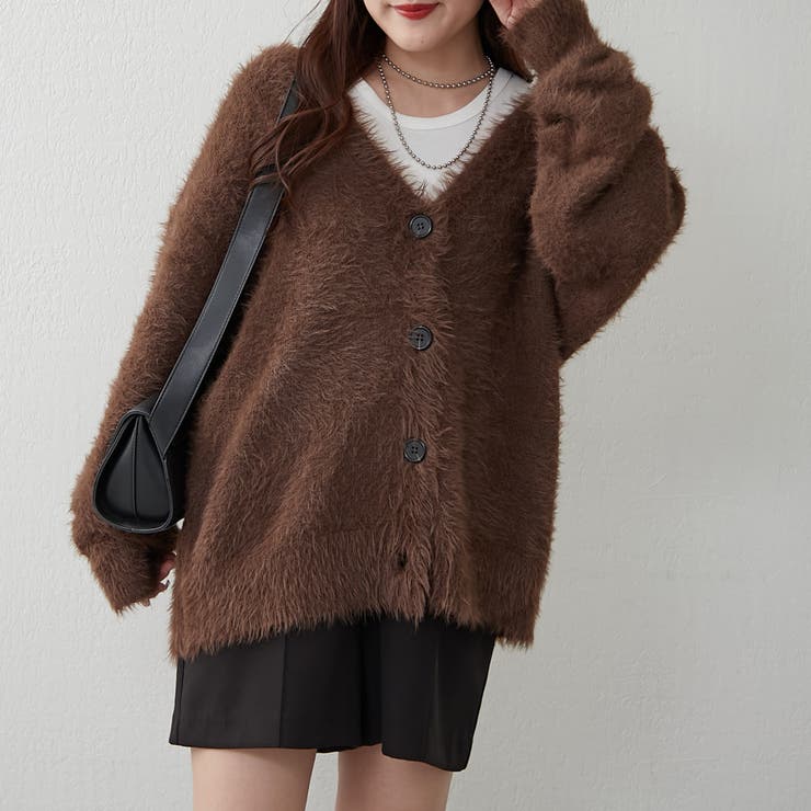 シャギーロングカーディガン[品番：OLOW0016218]｜RMAF NICE CLAUP