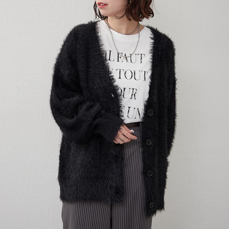 シャギーロングカーディガン[品番：OLOW0016218]｜RMAF NICE CLAUP