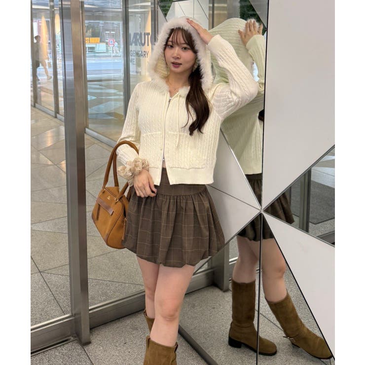 ケーブルZIPUPパーカー | NICE CLAUP / OLIVE des OLIVE　OUTLET | 詳細画像4 