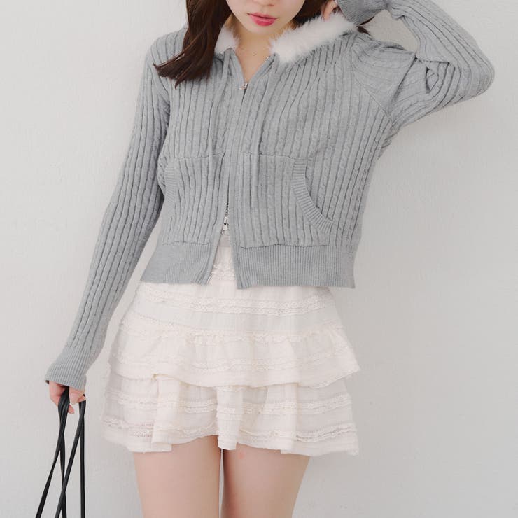 ケーブルZIPUPパーカー | NICE CLAUP / OLIVE des OLIVE　OUTLET | 詳細画像33 