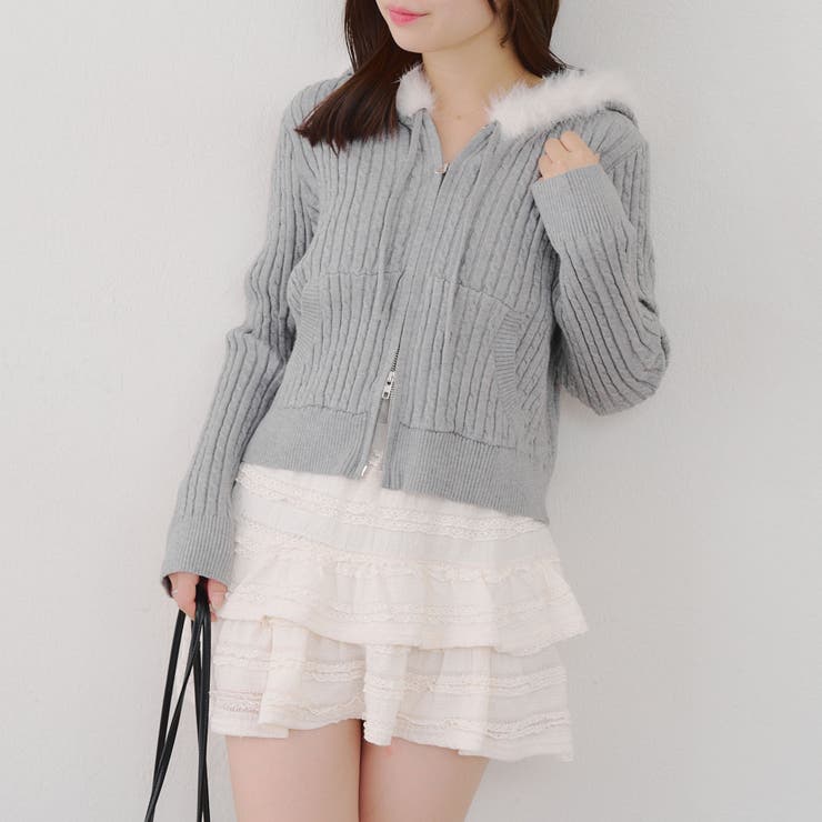 ケーブルZIPUPパーカー | NICE CLAUP / OLIVE des OLIVE　OUTLET | 詳細画像34 
