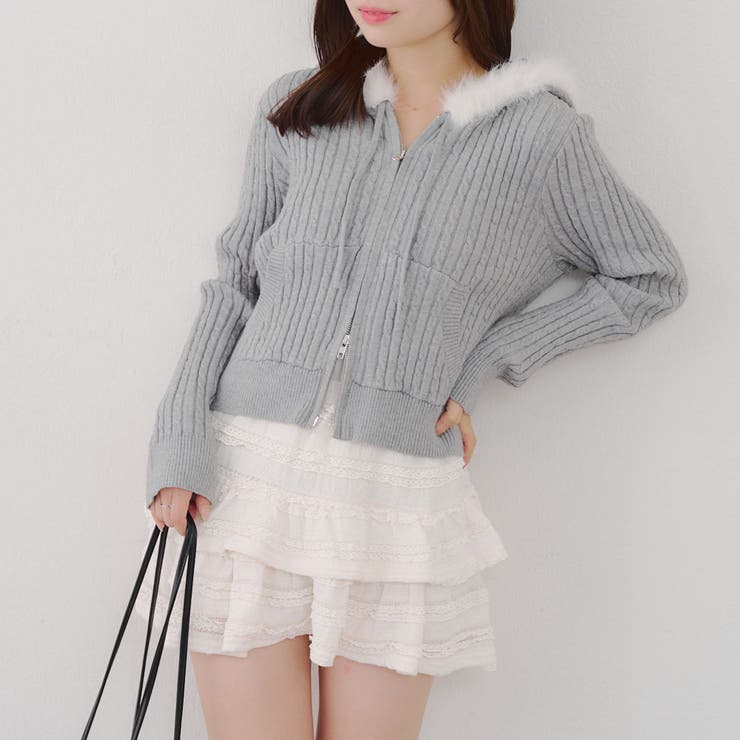 ケーブルZIPUPパーカー | NICE CLAUP / OLIVE des OLIVE　OUTLET | 詳細画像35 