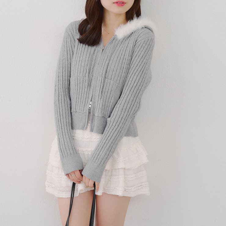 ケーブルZIPUPパーカー | NICE CLAUP / OLIVE des OLIVE　OUTLET | 詳細画像36 