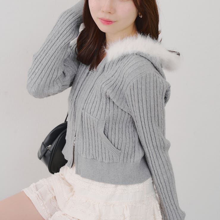 ケーブルZIPUPパーカー | NICE CLAUP / OLIVE des OLIVE　OUTLET | 詳細画像38 