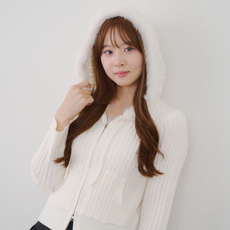 ケーブルZIPUPパーカー | NICE CLAUP / OLIVE des OLIVE　OUTLET | 詳細画像46 