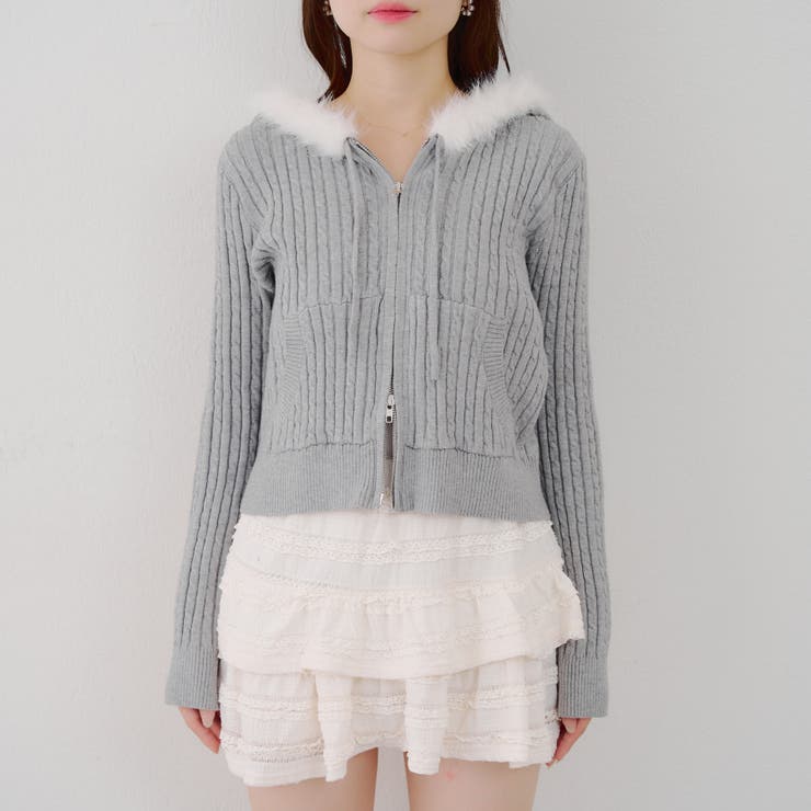 ケーブルZIPUPパーカー | NICE CLAUP / OLIVE des OLIVE　OUTLET | 詳細画像57 